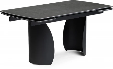 Керамический стол Готланд 160 [16625] (Готланд 160(220)х90х79 ink gray / черный) Woodville арт.588031