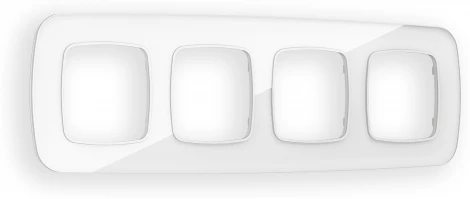 Рамка Ambrella Volt OMEGA Radian (Белый Стекло органическое) 4-ая OF320104