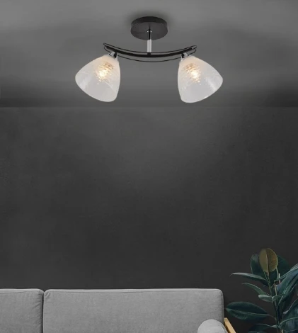 Потолочная люстра на штанге Seven Fires Dzhoun SF3382/2C-BK-CR-WT