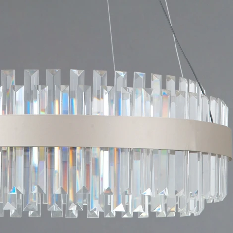 Подвесная люстра светодиодная хрустальная ILLUMICO IL4386-45WSQ-25 SL GENOA (220V, на тросе)