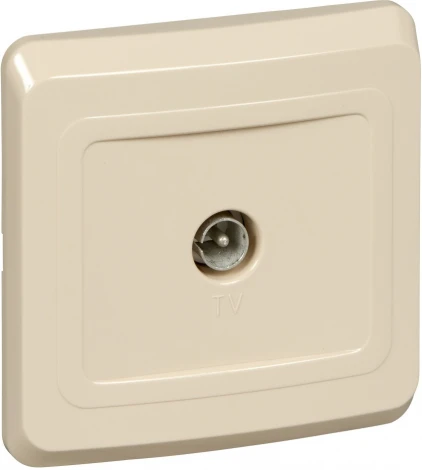 ТВ-розетка встраиваемая оконечная (кремовый) Systeme Electric Etude TVC-002k
