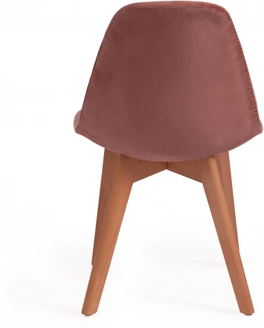 Обеденный стул Tetchair CINDY (Вельвет,Дерево бук/Коралловый)