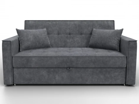 Диван прямой Лига-104 (140) (ЛДСП,Брус,Фанера,Велюр/Темно-серый) Лига Диванов 134864