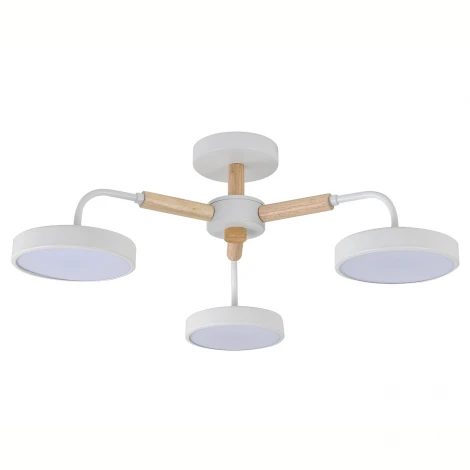 Потолочная люстра на штанге Kaori Escada 10270/ LED 60W White/Wood