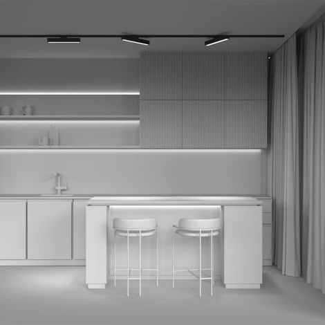 Трековый светильник однофазный светодиодный LED 20W 220V Nuvolt Bein LTL-004B