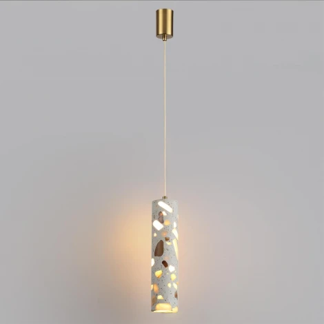 Подвесной светильник Odeon Light Terrazzo 7012/6L металл/ терраццо/античная бронза/серый IP20 6W 3000K 220V (LED, на проводе)