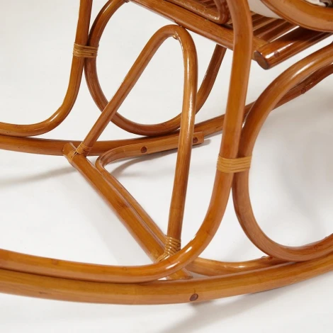 Кресло-качалка VIENNA (разборная) / без подушки ротанг top quality, 58x133x102 см, Cognac (коньяк) Tetchair 12997