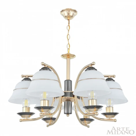Подвесная люстра Arte Milano Florentia-1240 301240/6 Bk/Gd (220V, на цепи)