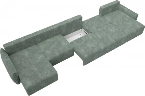 Диван п-образный Лига-051 НПБ МегаЛонг Лига Диванов (Велюр) арт.128745