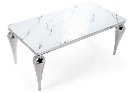 Стеклянный стол Woodville Vase белый 15305