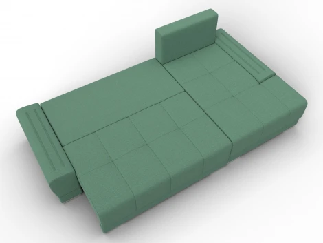 Диван угловой Лига-119 угол правый (ДСП,Брус,Фанера,ЛДС,Рогожка/Зеленый) Лига Диванов 137088