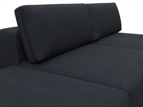 Диван угловой модульный с пуфом Лига-060 НПБ угол универсальный (ЛДСП,Брус,Фанера/Пластик/Замша/Темно-серый) Лига Диванов 129688