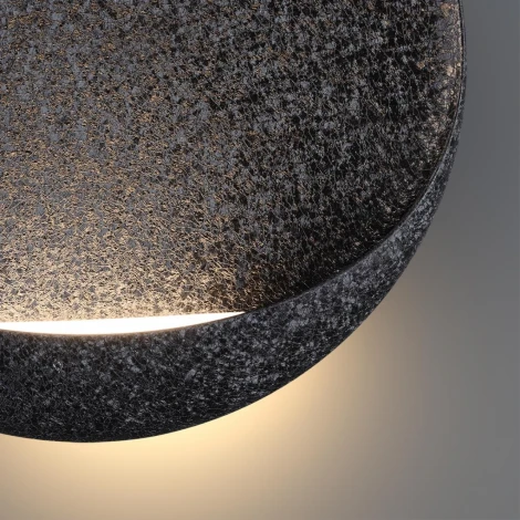 Настенный светильник Odeon Light Vela 7003/7WL черный ice crack/акрил IP44 LED 7W 231Лм 3000K (220V, круглые)