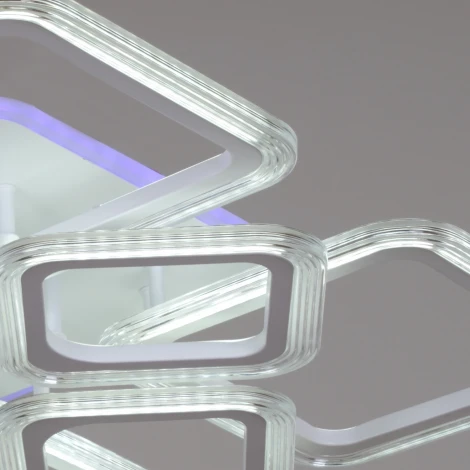 Потолочная люстра светодиодная на штанге с пультом Reluce 09826-3.3-4+4A WH (RGB) (220V)