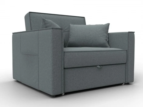 Кресло-кровать Лига-104 (80) (ЛДСП,Брус,Фанера,Рогожка/Серый) Лига Диванов 134844