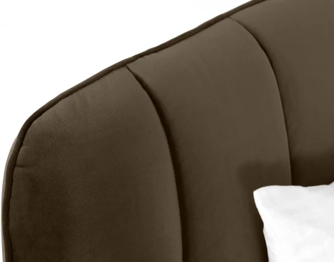 Кровать Amsterdam ОГОГО (арт.564357), (Велюр/Коричневый)