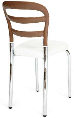 Обеденный стул Tetchair Izmir (Mod.10) (Металл,Пластик,Экокожа /Белый,Коричневый) 13316