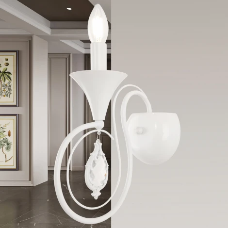 Бра Arte Milano AM349920 349920/1W WT (220V, подвески, подсвечник, свеча)