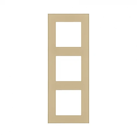 Рамка 3-постовая стекло золотой Kollinger Asthetik AS3GD