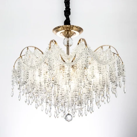 Подвесная люстра хрустальная Modelux ML.855.12 GD