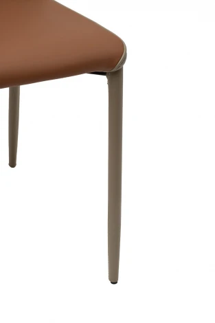 163YH-06995 Стул обеденный экокожа терракота/бежевый 55*45*82см Garda Decor