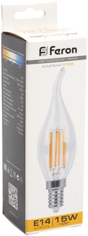 Лампа светодиодная Feron 38261 LB-718 Свеча на ветру E14 15W 2700K