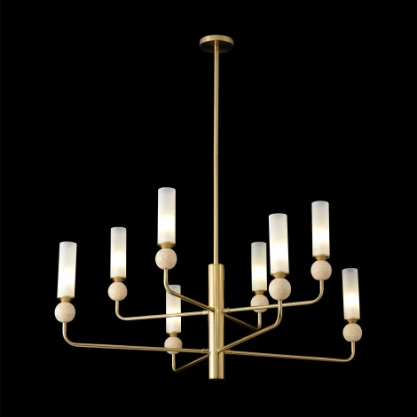 Потолочная люстра на штанге Crystal Lux SIMPLY SP8 BRASS