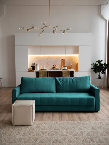 РИМИНИ Диван прямой изумрудный D1 furniture арт.AAA4046016