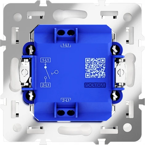 Выключатель одноклавишный (белый матовый) Voltum S70 VLS010102