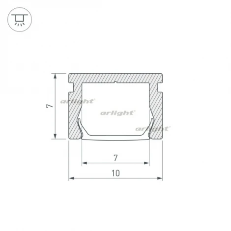 Профиль PIK-1007-2000 ANOD (Алюминий) 023856 Arlight