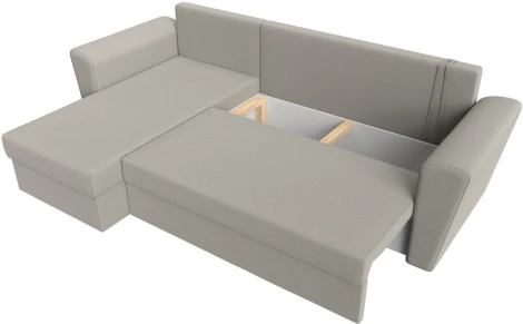 Диван угловой Амстердам Лайт левый угол (Бежевый/Рогожка) Лига Диванов арт.121167L