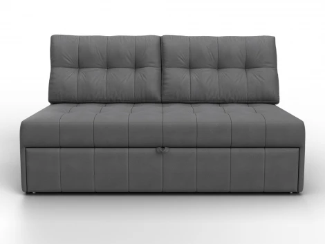 Диван прямой Лига-107 (140) (ЛДСП,Брус,Фанера,Замша/Серый) Лига Диванов 134930