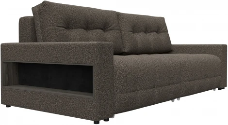 Диван прямой с полками Лига-053 НПБ Лига Диванов (Велюр) арт.128905