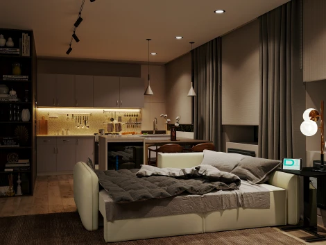 Диван угловой молочный D1 Портленд AAA4151012 Premier 01