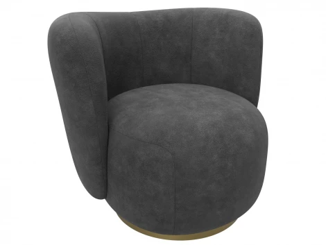 Кресло Лига-072 (Фанера//Велюр/Темно-серый) Лига Диванов 131004