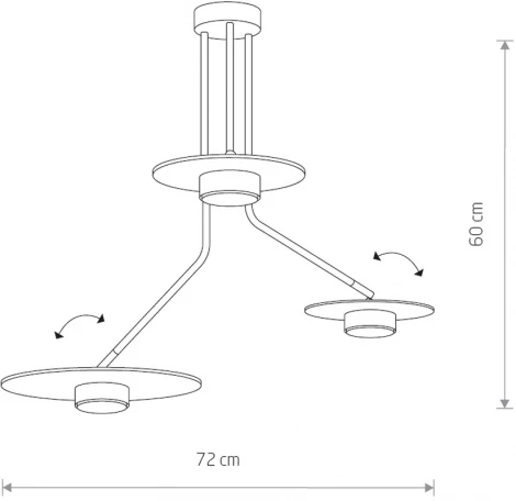 Потолочная люстра на штанге светодиодная Disk 7644 (220V)