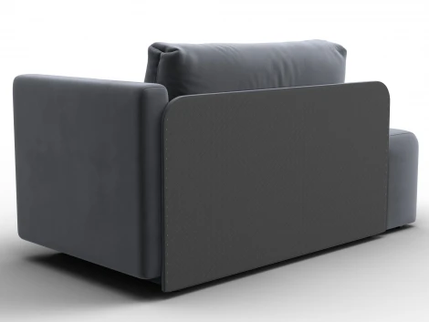 Кушетка Лига-097 (ДВП,ДСП,ЛДСП,Брус/Пластик/Велюр/Серый) Лига Диванов 134766