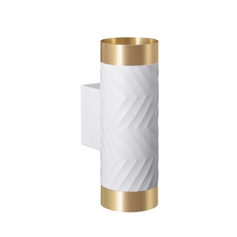 Настенный светильник Wolta WSL-GU10/W09WG под лампу GU10 Белый / Золотой LINEA