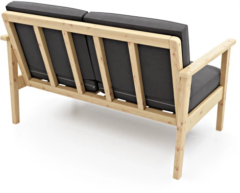 Диван Arsko прямой Лориан М сосна велюр серый