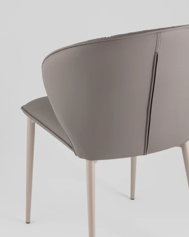 Стул обеденный Stool Group Itan NC коричневый с коричневой экокожей арт.УТ000040693