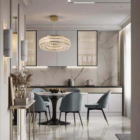 Подвесная люстра светодиодная хрустальная с регулировкой цветовой температуры Modelux MODELUX ML.330.600 BS