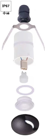 Встраиваемый светильник уличный Fumagalli Teresa 2L1.000.000.AXZ1L (220V, круглые, IP67)