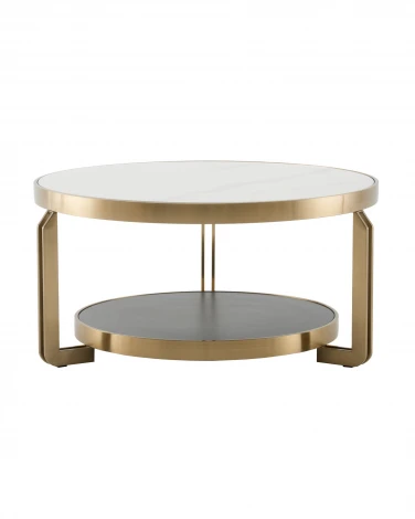 Журнальный столик Калисто 90*90 см светлая и темная керамика Stool Group арт.УТ000041502