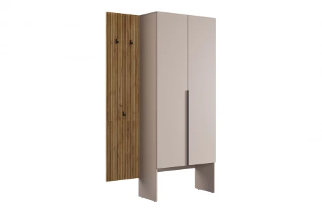 Прихожая "Мебельсон К6" (1200х350х1950) Mebelson (ЛДСП,Пластик/Дуб крафт золотой,Бежевый) арт.ПК0006Мебельсон.3528