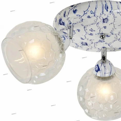 Потолочная люстра IDLamp Zeta 876/3PF-Whiteblue