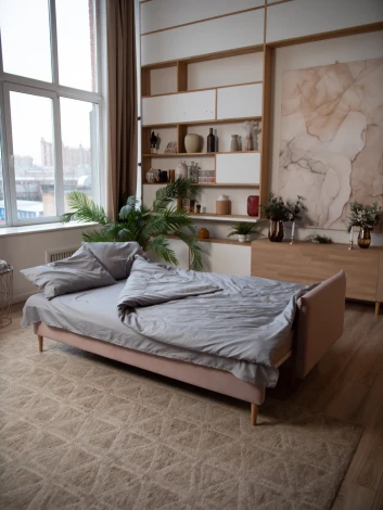 СКАНДИ Диван тканевый прямой розовый D1 furniture арт.AAA41309013