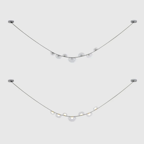 Подвесной светильник светодиодный Crystal Lux BOSQUE SP7 L3000 GREY/TRANSPARENT