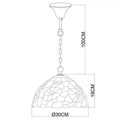 Подвесной светильник Arte Lamp Tiffany A3166SP-1BG