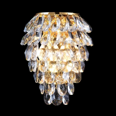 Настенный светильник Crystal Lux Charme AP3 GOLD/TRANSPARENT (220V, хрусталь, подвески)