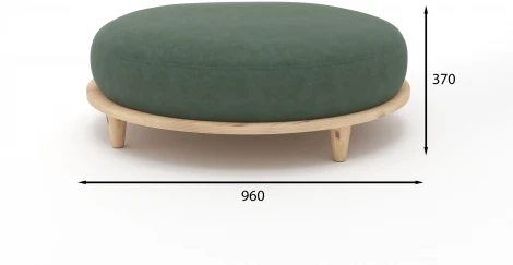 Пуф Arsko Сканди 4 зеленый велюр